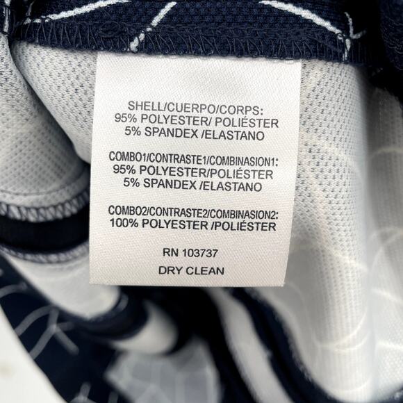 DONNA MORGAN NWT Navy Geometric Sleeveless Sheath Dress // 0 - Picture 6 of 10